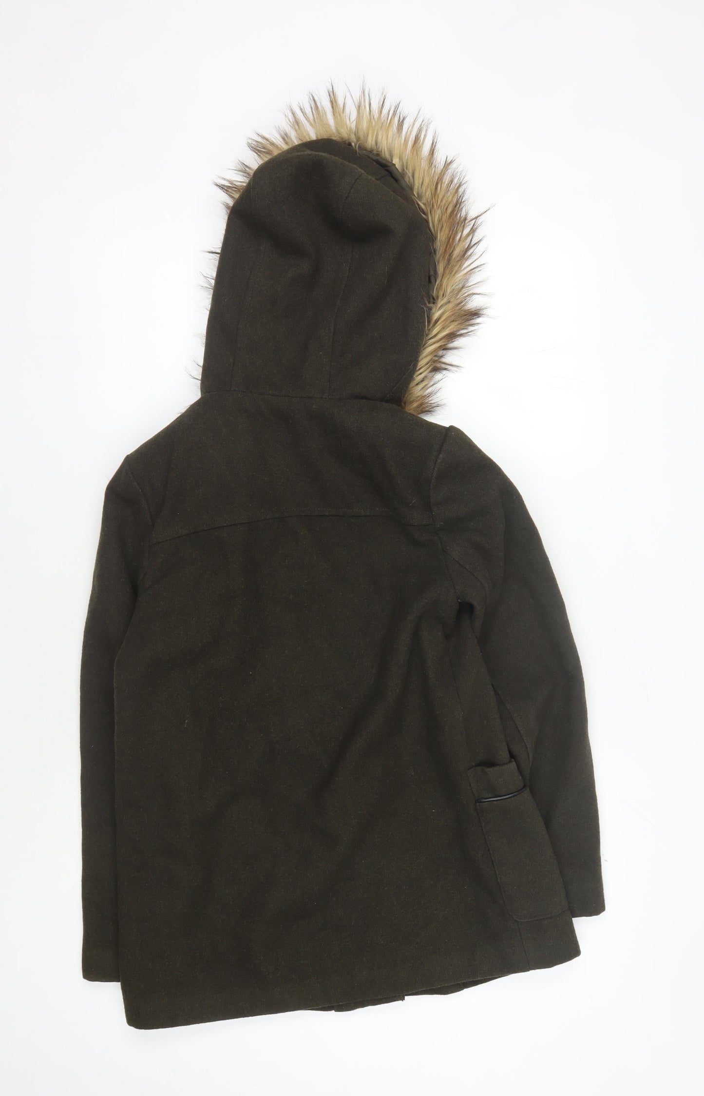 Womens UK Size 8 New Look Green Parka Coat