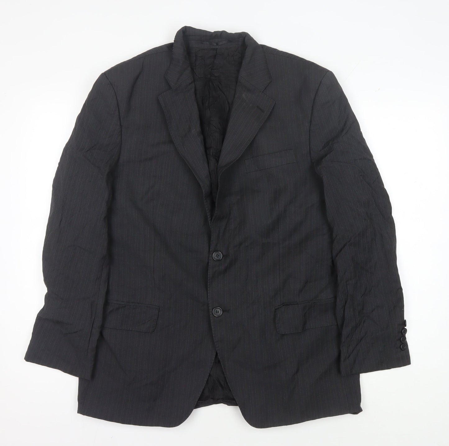 Cerruti Men's Black Short Blazer 40S Striped