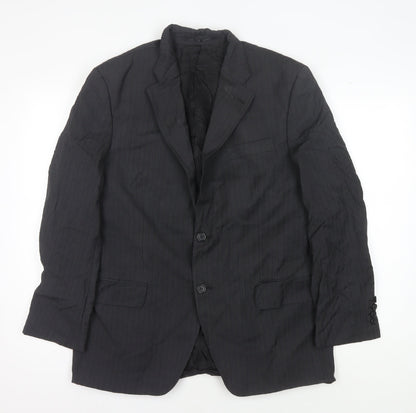 Cerruti Men's Black Short Blazer 40S Striped