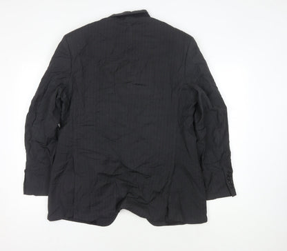 Cerruti Men's Black Short Blazer 40S Striped