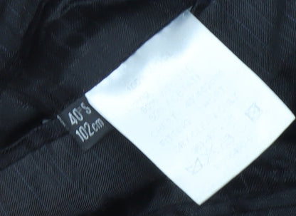 Cerruti Men's Black Short Blazer 40S Striped