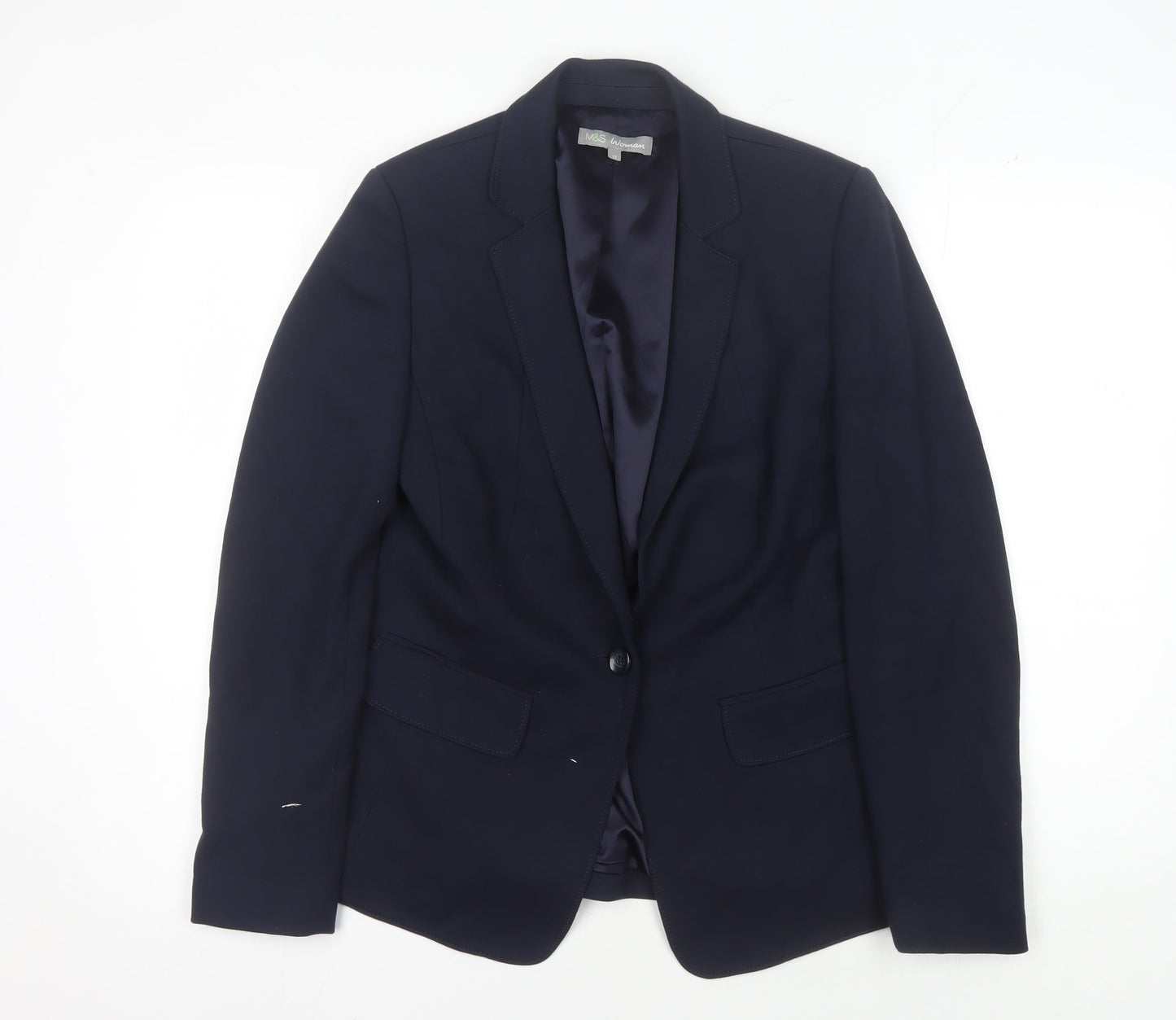 Marks and Spencer Blue Women's Blazer, Size 12, Slim Fit