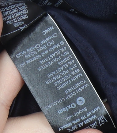 Marks and Spencer Blue Women's Blazer, Size 12, Slim Fit