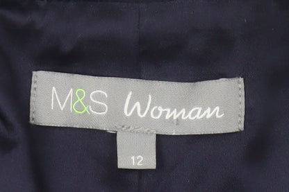 Marks and Spencer Blue Women's Blazer, Size 12, Slim Fit
