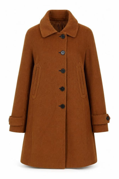 Womens UK Size 8 ASOS Brown Pea Coat