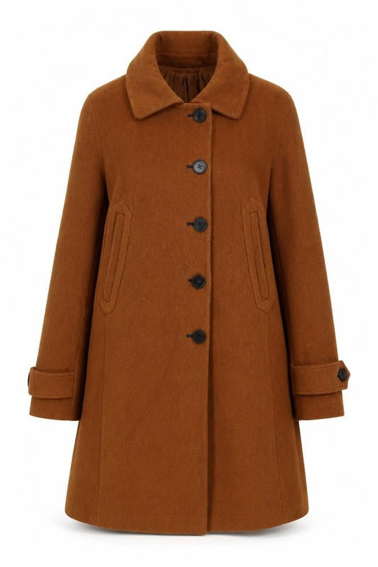 Womens UK Size 8 ASOS Brown Pea Coat