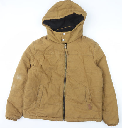 Mens UK Size M Bass Creek Brown Puffer Jacket