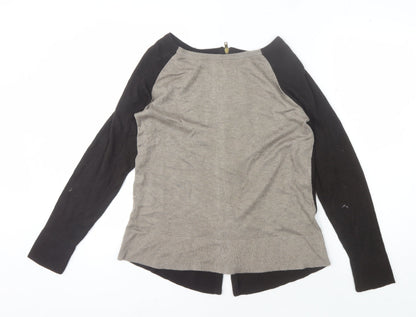 Joan Vass Women's Black Cardigan M with Full Zip