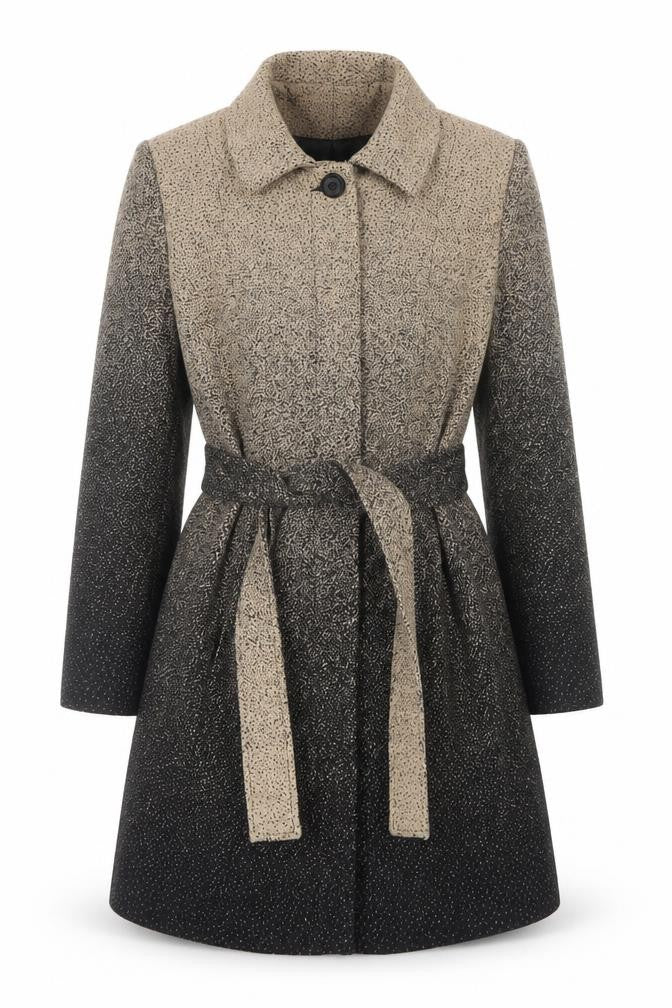 Principles Women’s Beige Mid-Length Belted Coat Size 14