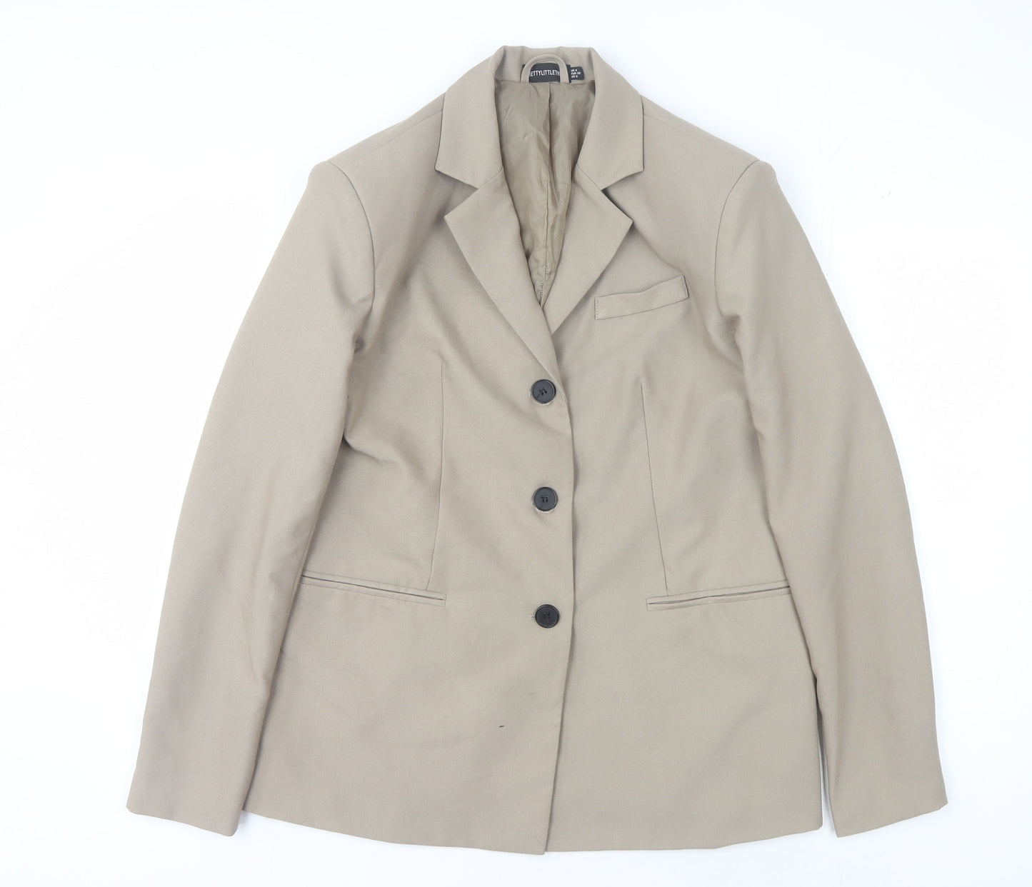 PrettyLittleThing Women’s Beige Blazer Size 4 Regular Fit