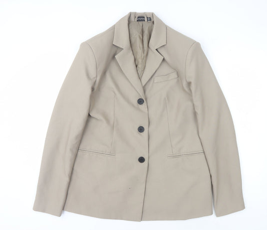 PrettyLittleThing Women’s Beige Blazer Size 4 Regular Fit