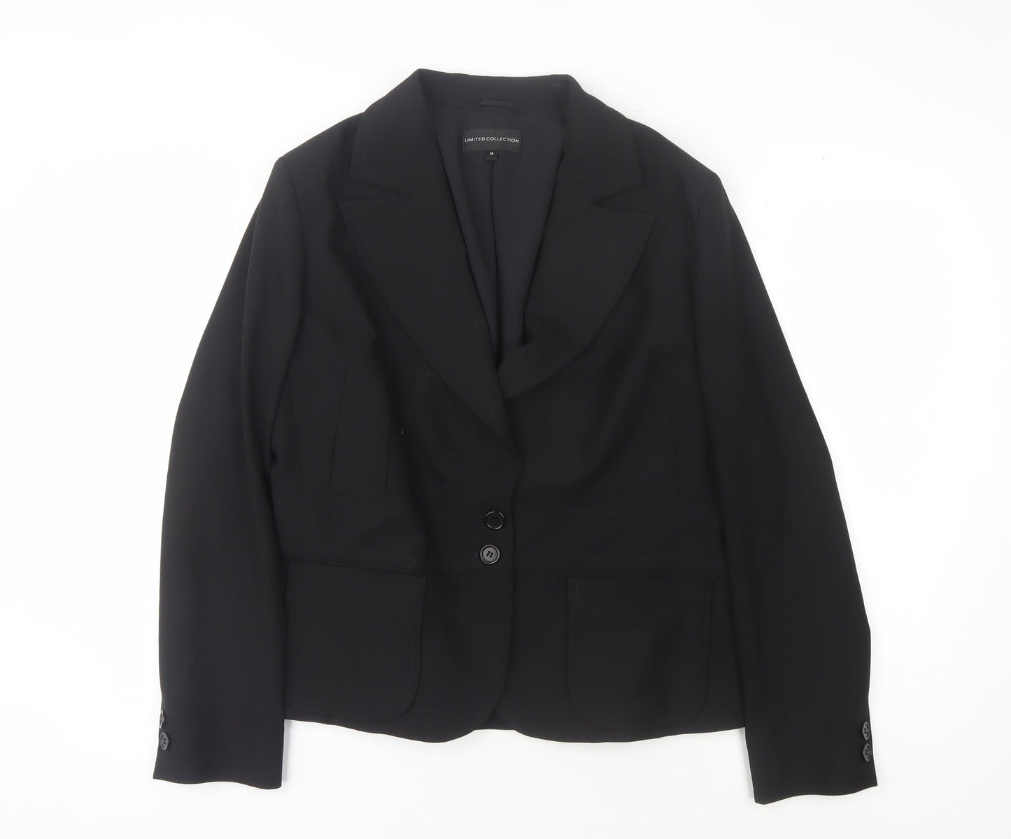Marks and Spencer Women's Black Blazer, Size 18, Long Sleeve
