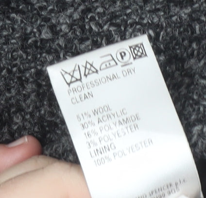 Marks & Spencer Grey Jacket, Women's, Size 16, Button Accent