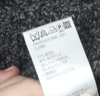 Marks & Spencer Grey Jacket, Women's, Size 16, Button Accent