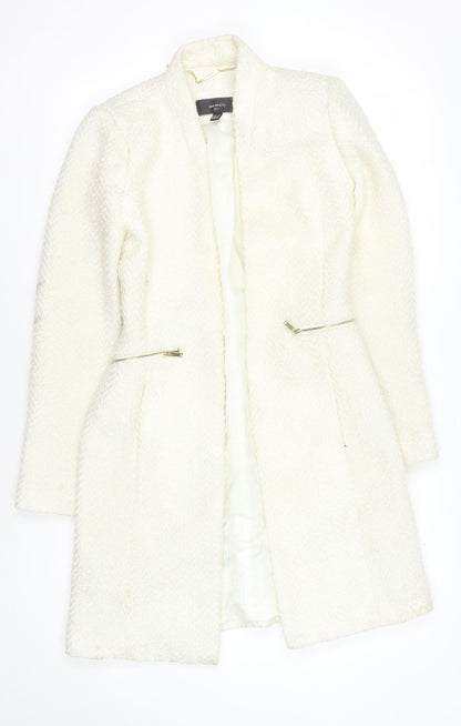 Womens UK Size XS Mango Ivory Basic Jacket
