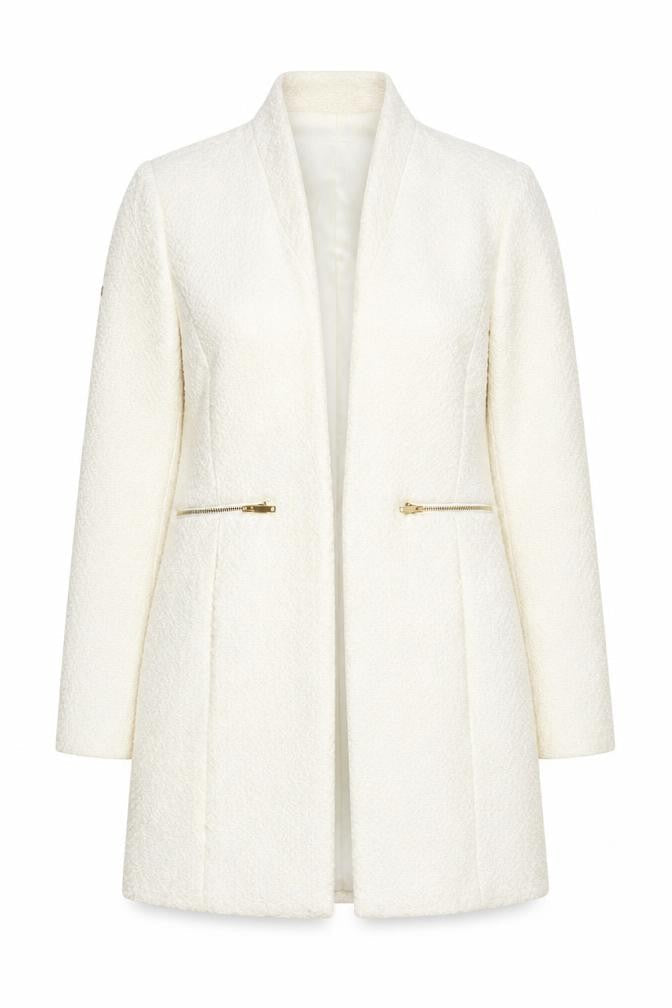 Womens UK Size XS Mango Ivory Basic Jacket