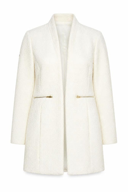 Womens UK Size XS Mango Ivory Basic Jacket