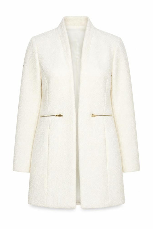 Womens UK Size XS Mango Ivory Basic Jacket