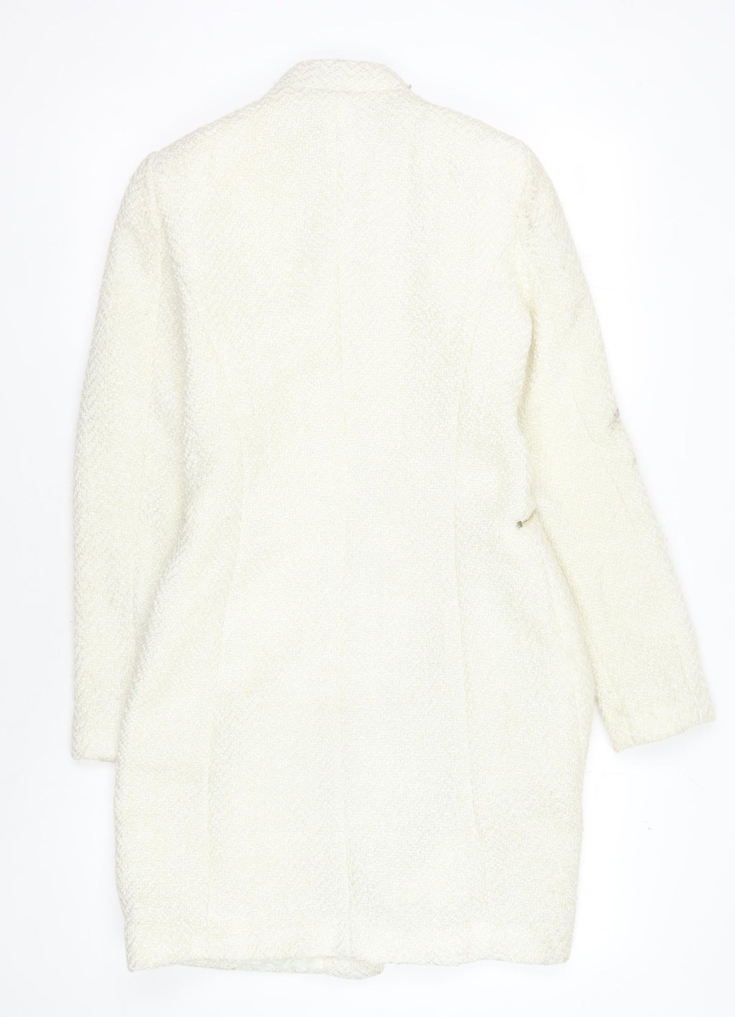 Womens UK Size XS Mango Ivory Basic Jacket