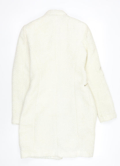 Womens UK Size XS Mango Ivory Basic Jacket