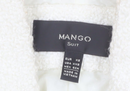 Womens UK Size XS Mango Ivory Basic Jacket