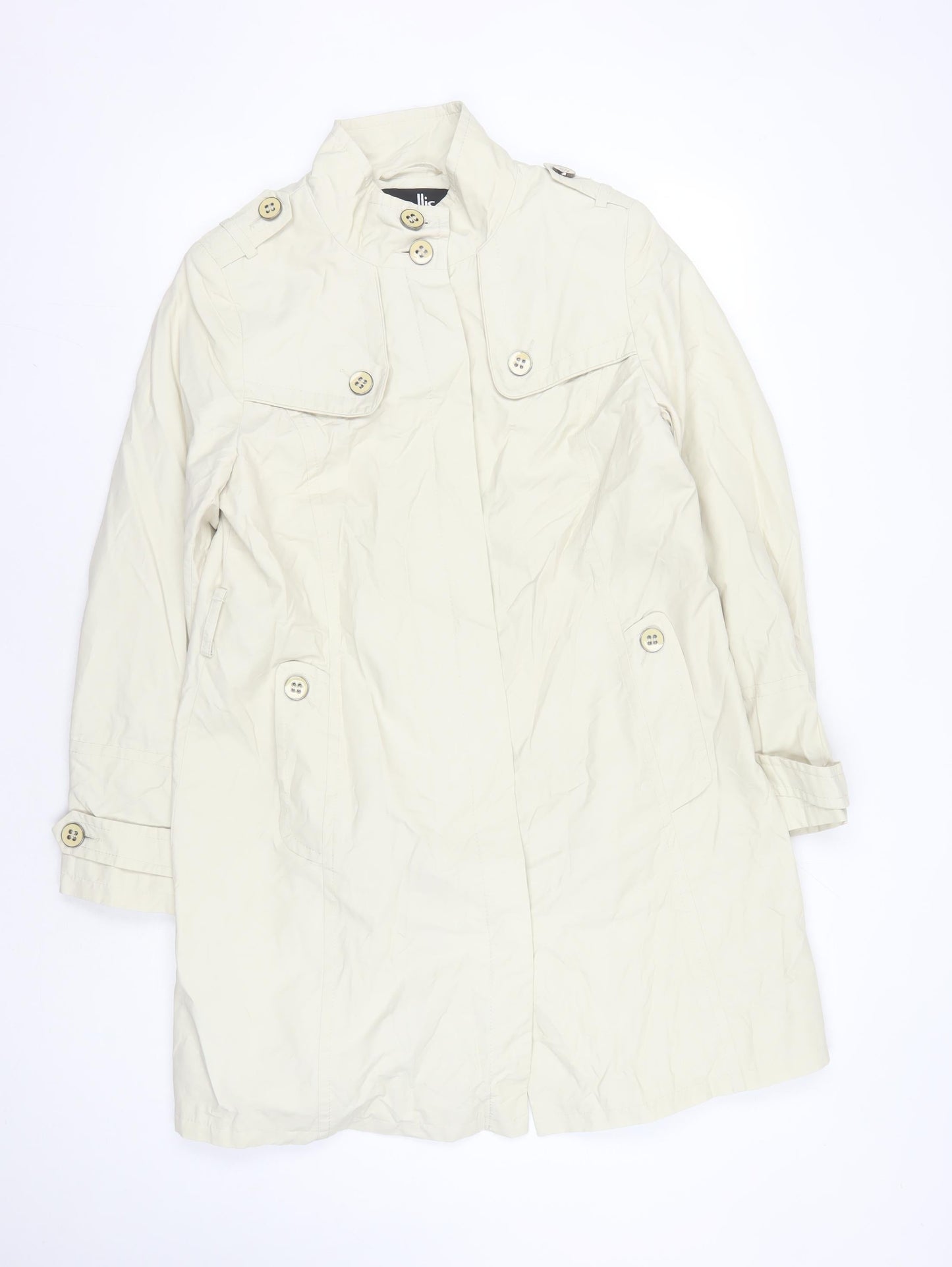 Womens UK Size 16 Wallis Ivory Trench Coat
