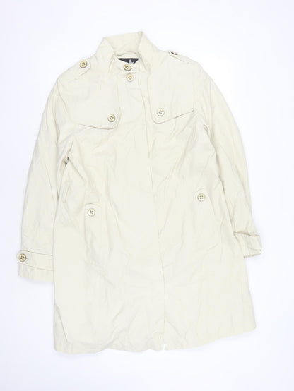 Womens UK Size 16 Wallis Ivory Trench Coat
