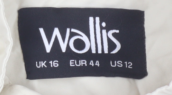 Womens UK Size 16 Wallis Ivory Trench Coat