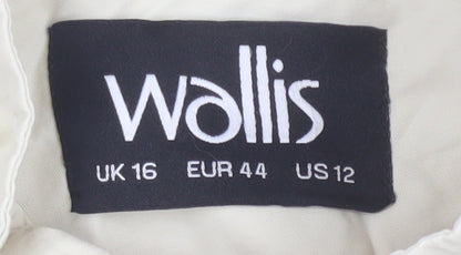 Womens UK Size 16 Wallis Ivory Trench Coat
