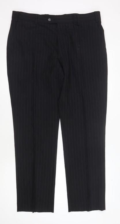 Jeff Banks Men’s Black Formal Trousers, 38 in Waist