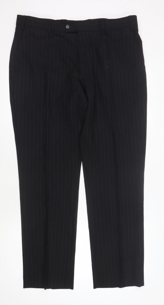 Jeff Banks Men’s Black Formal Trousers, 38 in Waist