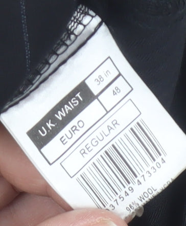 Jeff Banks Men’s Black Formal Trousers, 38 in Waist