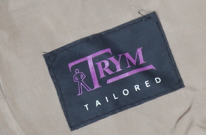 Trym Men's Beige Wool Blazer 46 Regular Herringbone