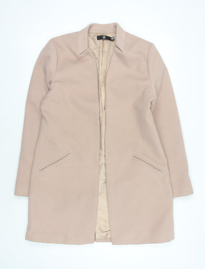 Womens UK Size 10 Missguided Beige Overcoat