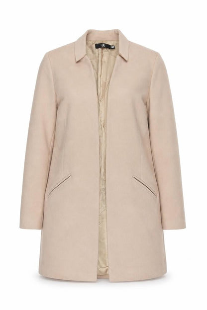 Womens UK Size 10 Missguided Beige Overcoat