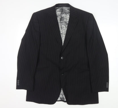 Mens UK Size 42 Jeff Banks Regular Black Suit Jacket