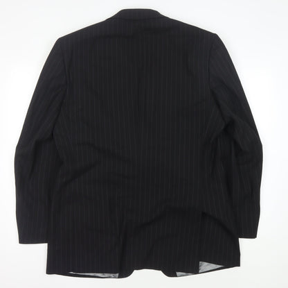 Mens UK Size 42 Jeff Banks Regular Black Suit Jacket