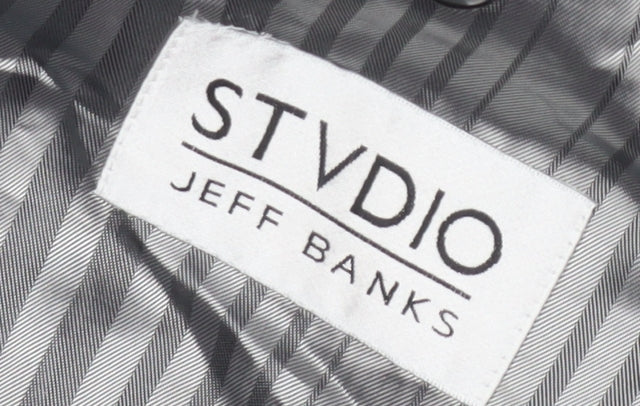 Mens UK Size 42 Jeff Banks Regular Black Suit Jacket