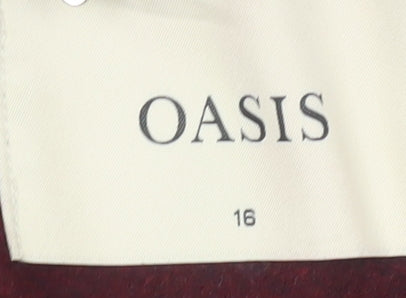 Womens UK Size 16 Oasis Red Single-Breasted