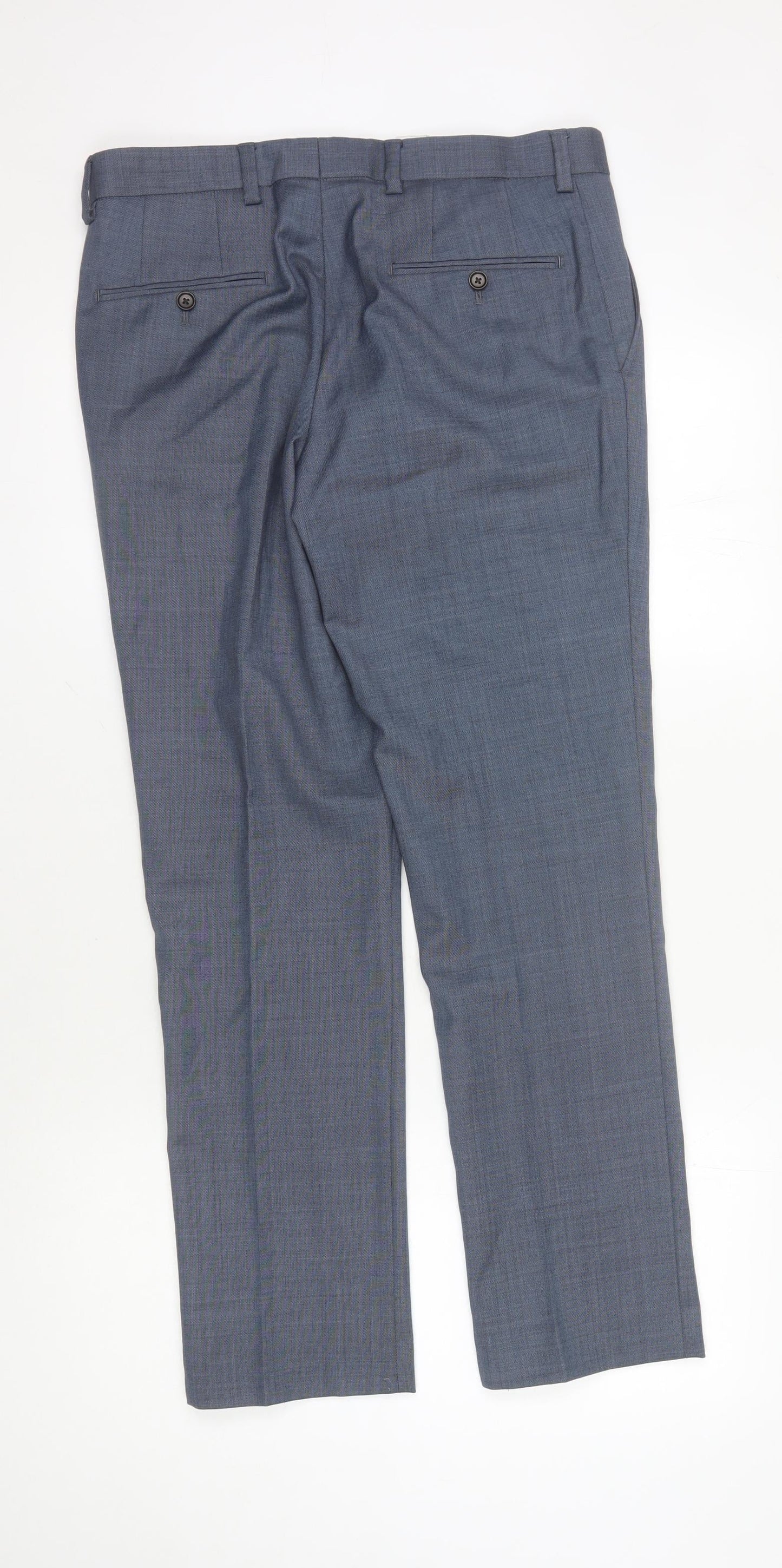 Next Men's Grey Dress Trousers, 30 in, Formal, Lined, New
