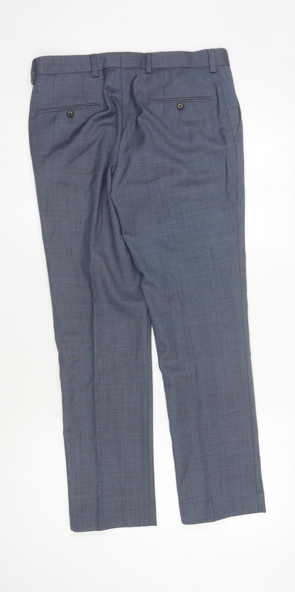 Next Men's Grey Dress Trousers, 30 in, Formal, Lined, New