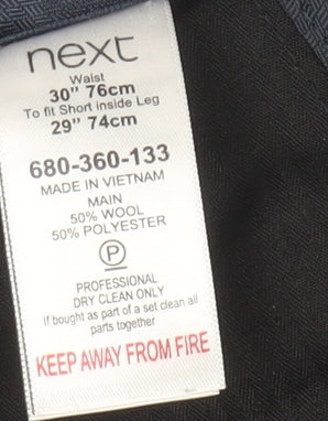 Next Men's Grey Dress Trousers, 30 in, Formal, Lined, New