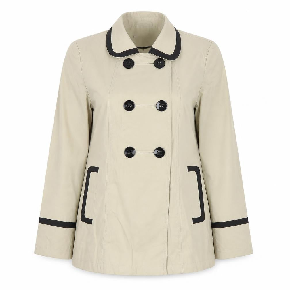 Womens UK Size 12 BHS Beige Pea Coat