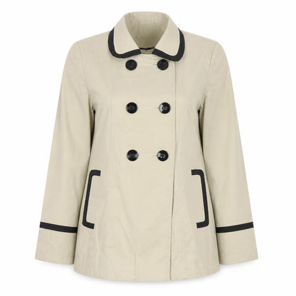 Womens UK Size 12 BHS Beige Pea Coat