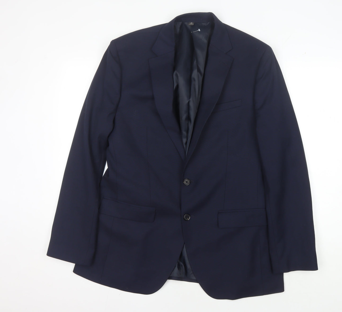 Mens UK Size 42 Marks and Spencer Regular Blue Suit Jacket