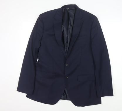 Mens UK Size 42 Marks and Spencer Regular Blue Suit Jacket
