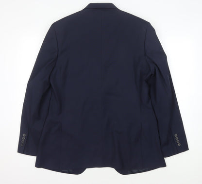 Mens UK Size 42 Marks and Spencer Regular Blue Suit Jacket
