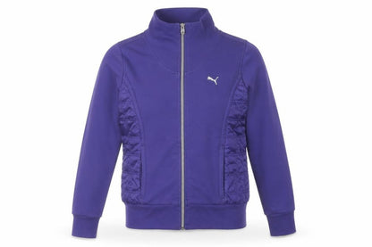 Front view of Puma Women's Purple Track Jacket, size 14, Full Zip