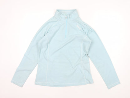 Regatta Women's Blue High Neck 1/4 Zip Hoodie Size 10
