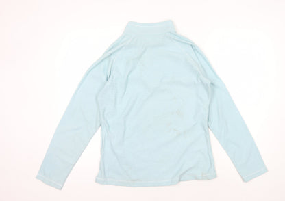 Regatta Women's Blue High Neck 1/4 Zip Hoodie Size 10